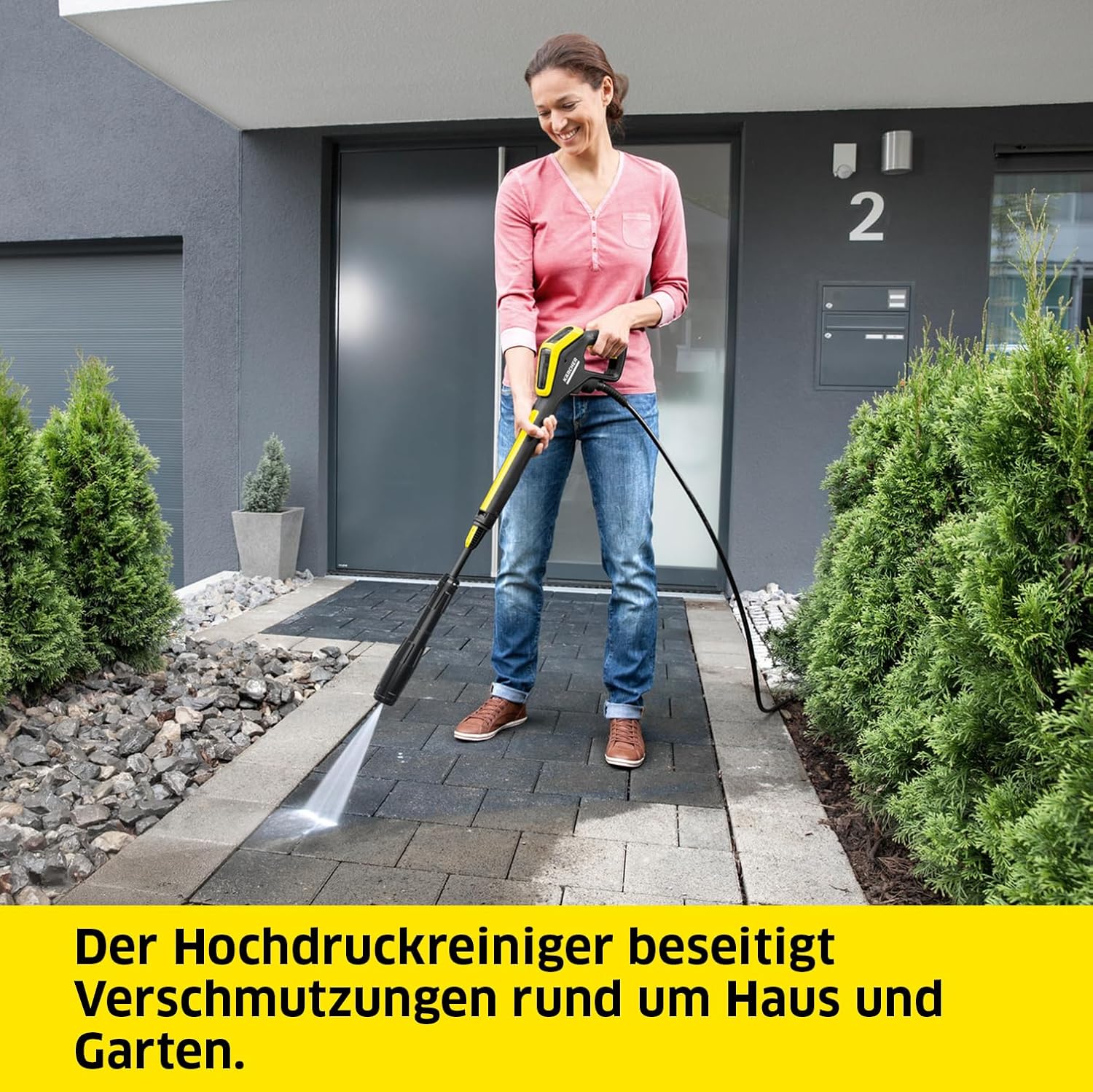 Kärcher Hochdruckreiniger K 4 Power Control Home: Clevere App-Unterstützung - die passende Lösung für stärkere Verschmutzungen - inkl. Home-Kit mit Flächenreiniger