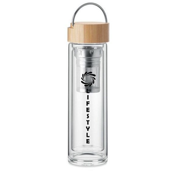 GiftRetail MO6854 - BATAMI Bouteille en verre  400ml