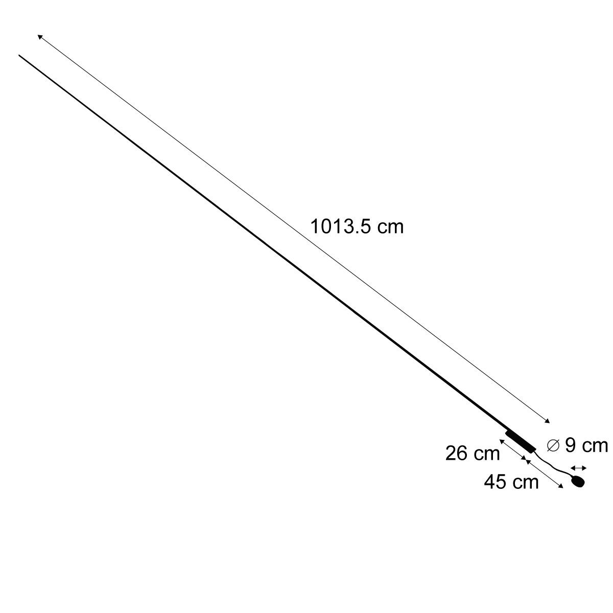Modern railsysteem zwart 1-fase 1000 cm - Magnetic