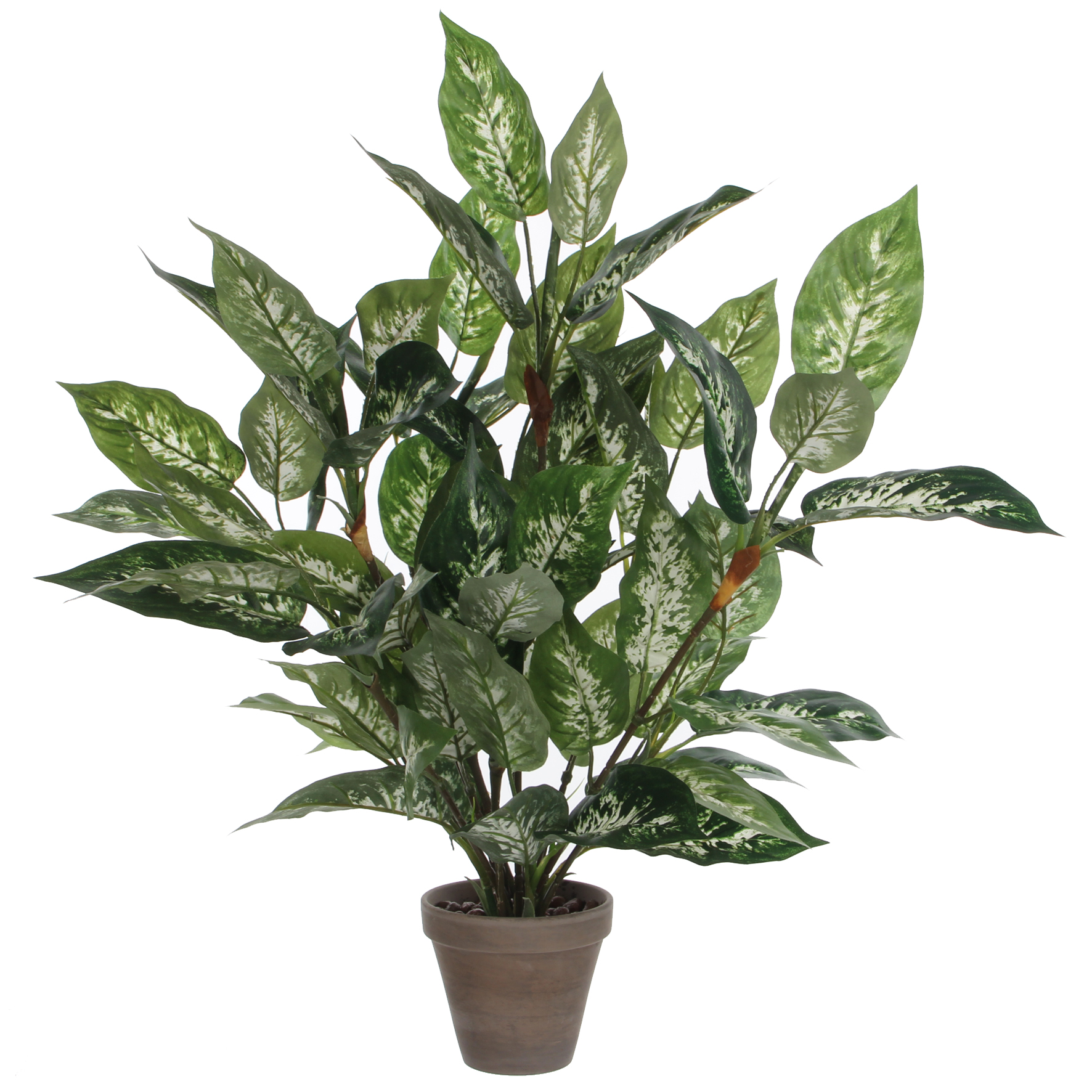 Mica decorations - dieffenbachia artificielle vert en pot h70