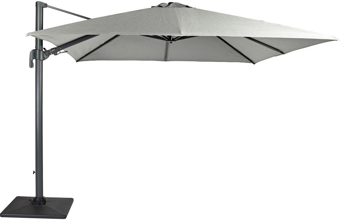 Tierra Outdoor zweefparasol Duraflex grijs 50+UV 300 x 300 cm
