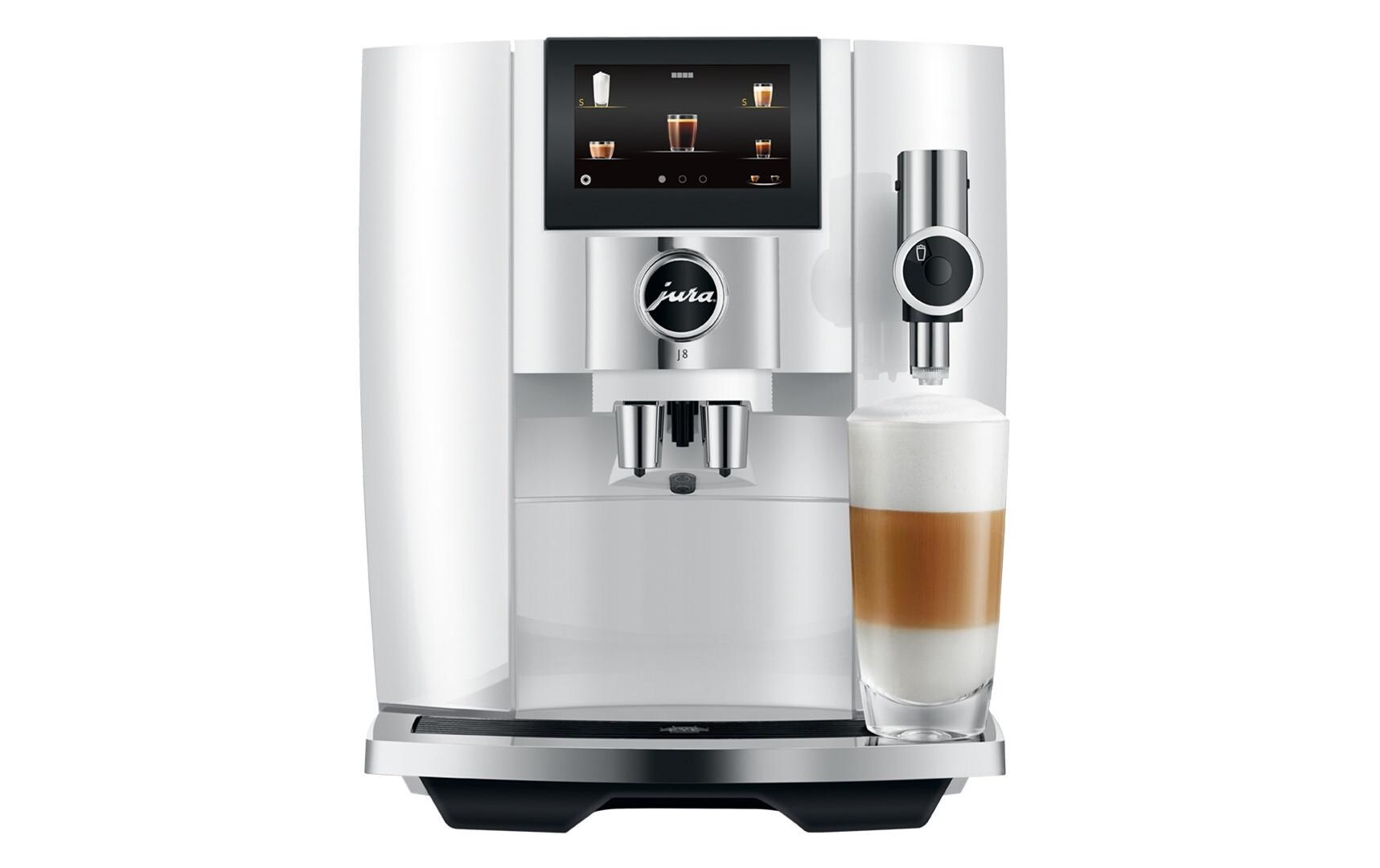 Kaffeevollautomat J8 Piano White SA<br>Vollautomat für eine grosse Auswahl an Kaffee- und Milchspezialitäten