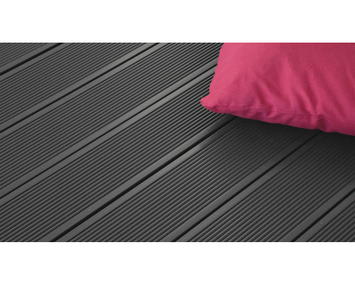 Konsta WPC terrasplanken Futura holle kamerprofiel glad 26x145 mm (verkoop per meter van 1,00 m tot max. 6,00 m) grijsbruin