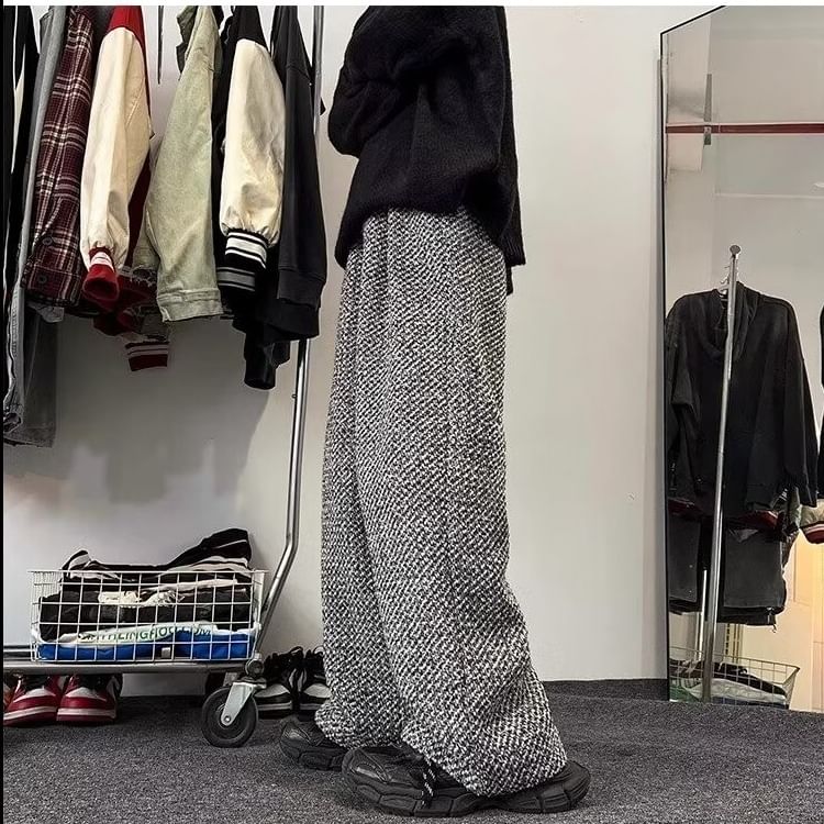 Blueforce - Mid Rise Tweed Wijde Broek