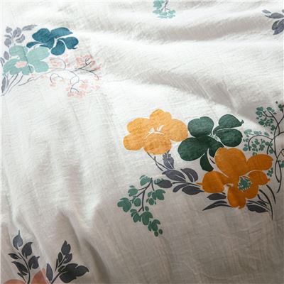 Linge de lit en gaze de coton à fleurs - BECQUET CRÉATION