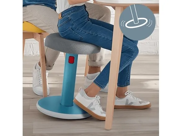 Leitz Ergo Cosy Active Sidde-stå balancestol 2-i-1 blå - højdejustering 46-79 cm