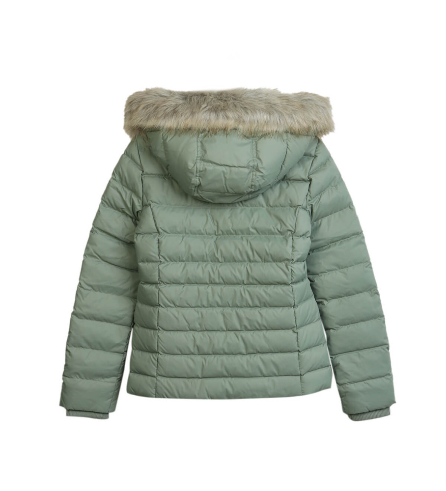 Jaqueta Tommy Jeans Essential Slim Fit com Capuz, Verde