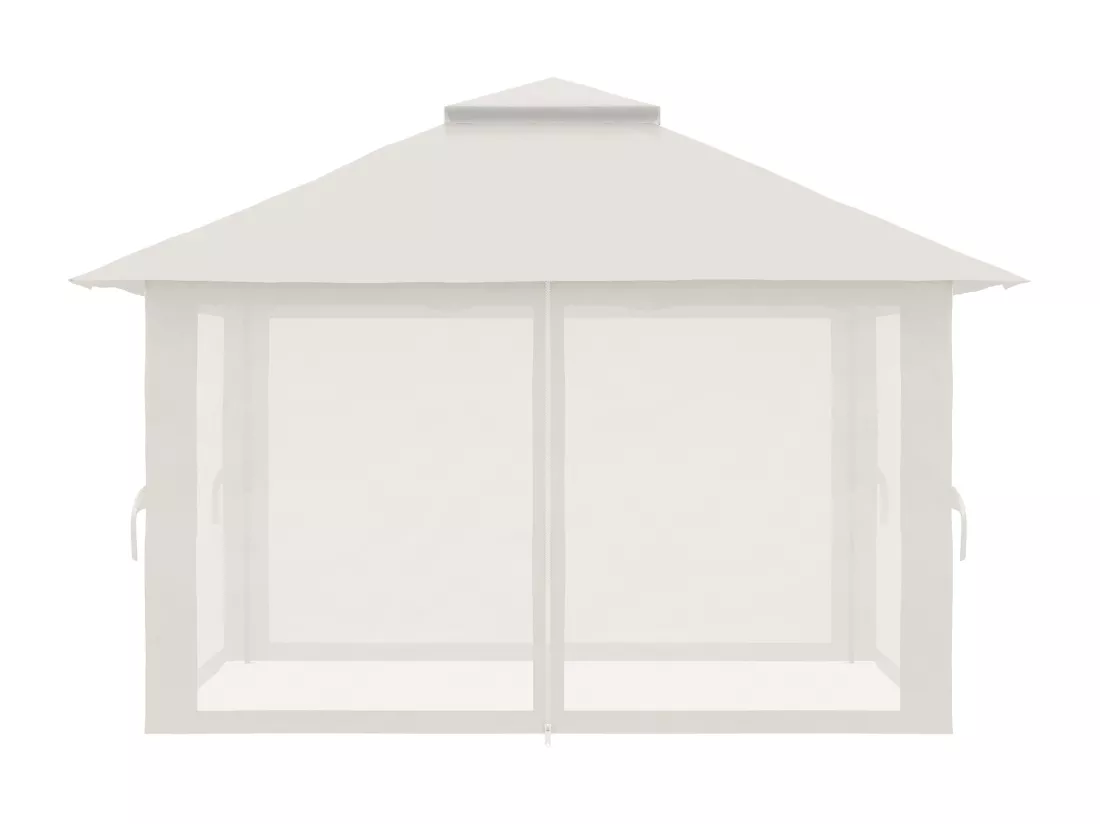 Tonnelle barnum de jardin pop-up pliant 3,92L x 3,92l x 2,83H m sacs de lestage et transport inclus crème