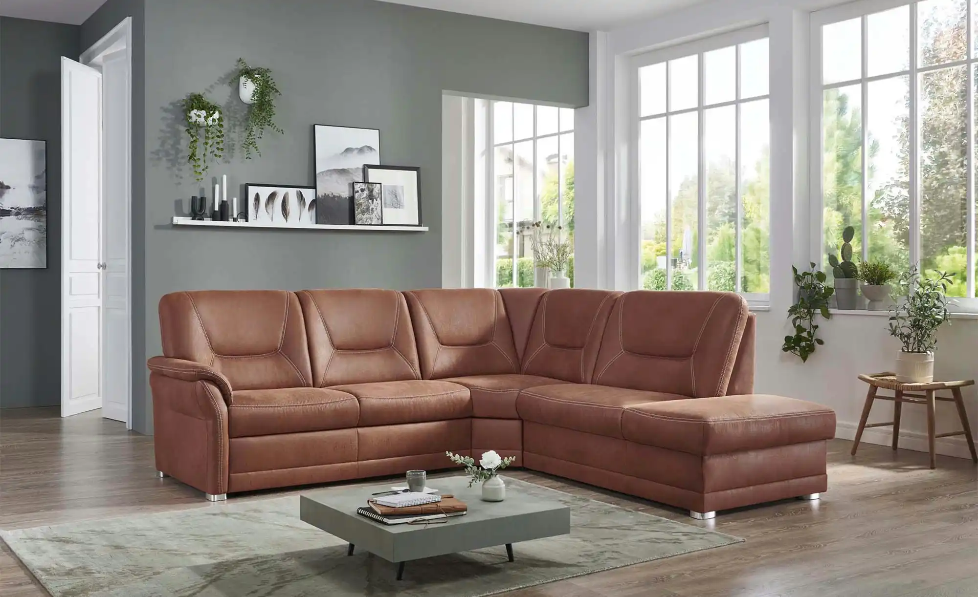 meinSofa Ecksofa aus Mikrofaser Edda