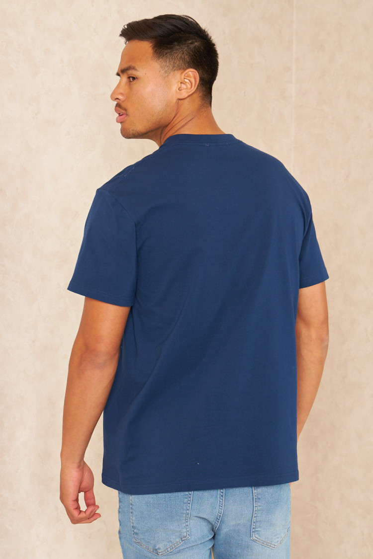 T-shirt basique manches courtes bleu foncé