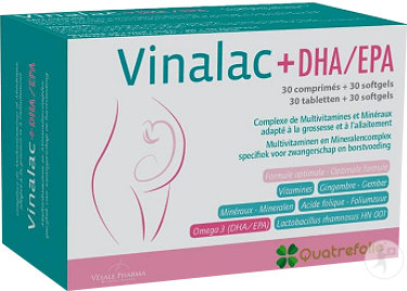 Vinalac + DHA/EPA Grossesse & Allaitement 30 Comprimés + 30 Gélules