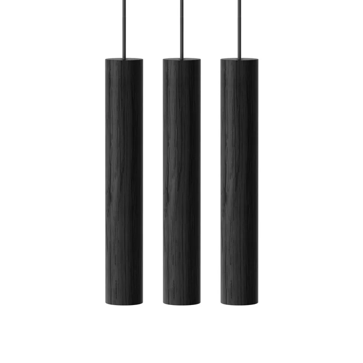 Umage - Chimes Cluster 3 LED-Pendelleuchte, Ø 3 x 22 cm, schwarz