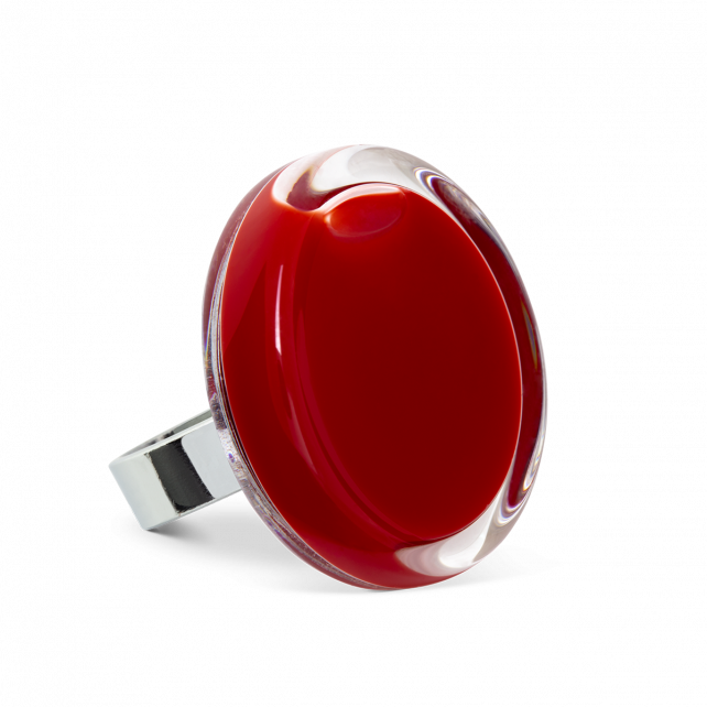 Bague en verre soufflé - Cachou Medium Milk