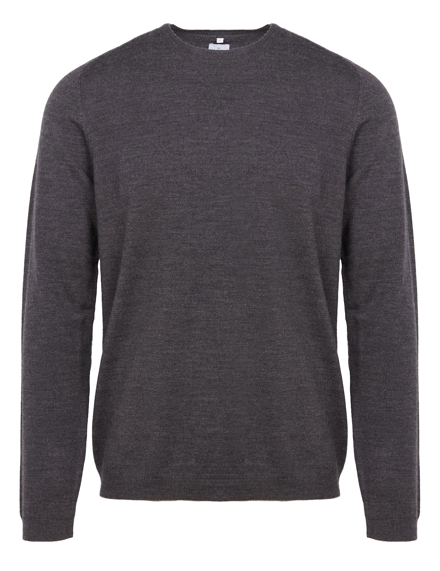 Pull col rond regular fit en laine | Gris