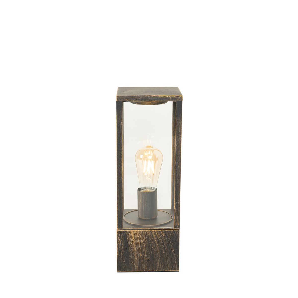 Vintage staande buitenlamp antiek goud 40 cm IP44 - Charlois