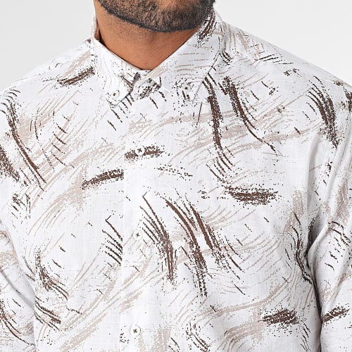 Chemise Manches Longues Beige