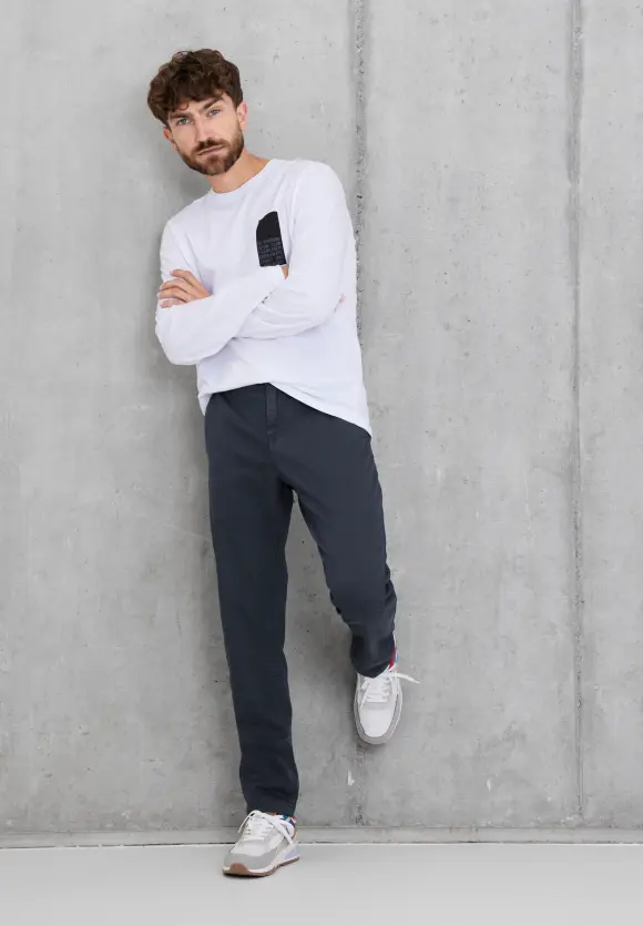Regular Fit Chinohose - deep navy blue