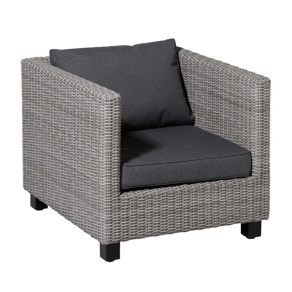 Madison - Lounge Profi-Line Zitkussen grey - Ca. 60x60 cm - Set van 2