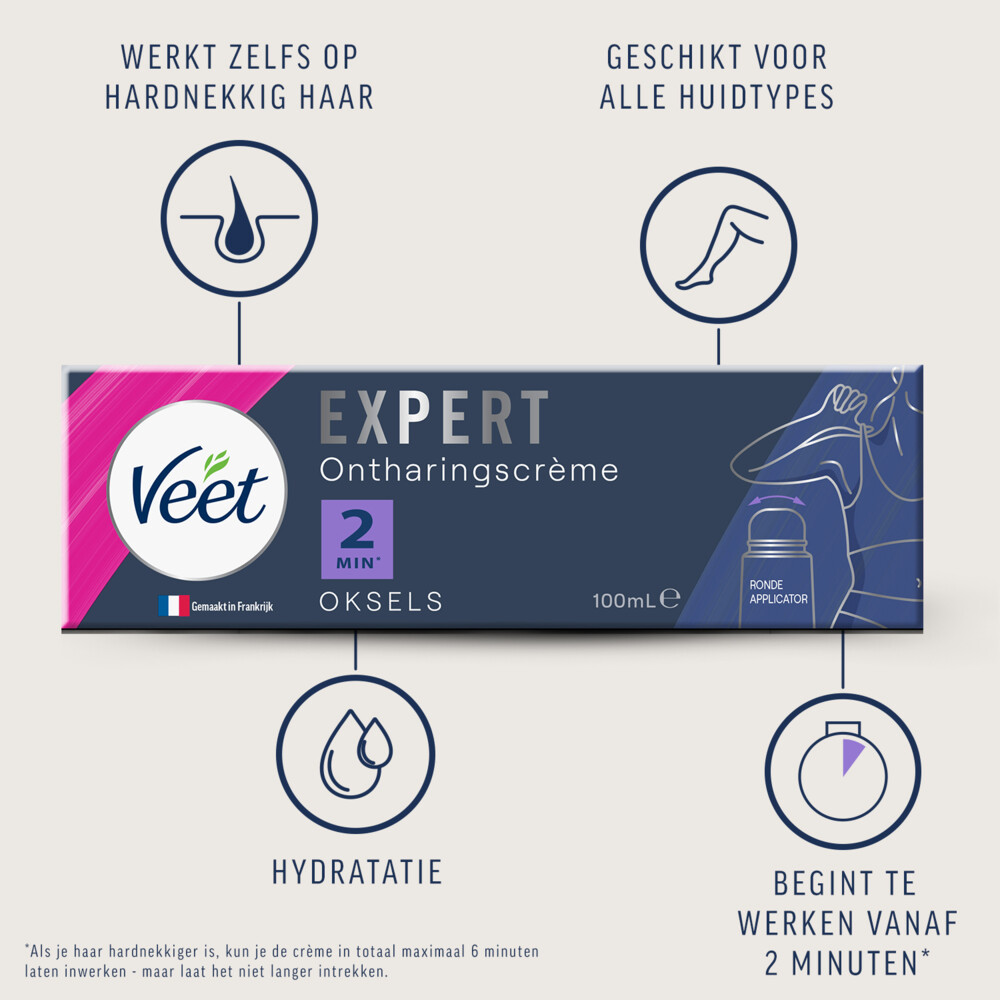 Veet Expert Ontharingscrème Oksels100 ml