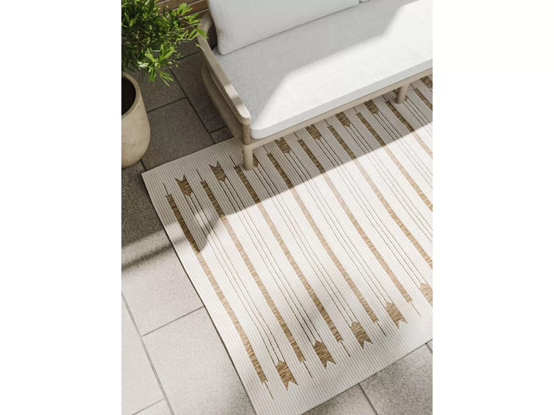 Tapis d'extérieur & intérieur Kaleo Crème/Beige 140x200 cm