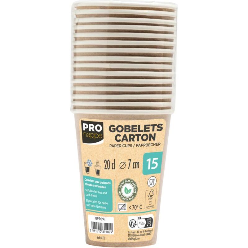 Gobelets en carton Pro Nappe 20 cl
