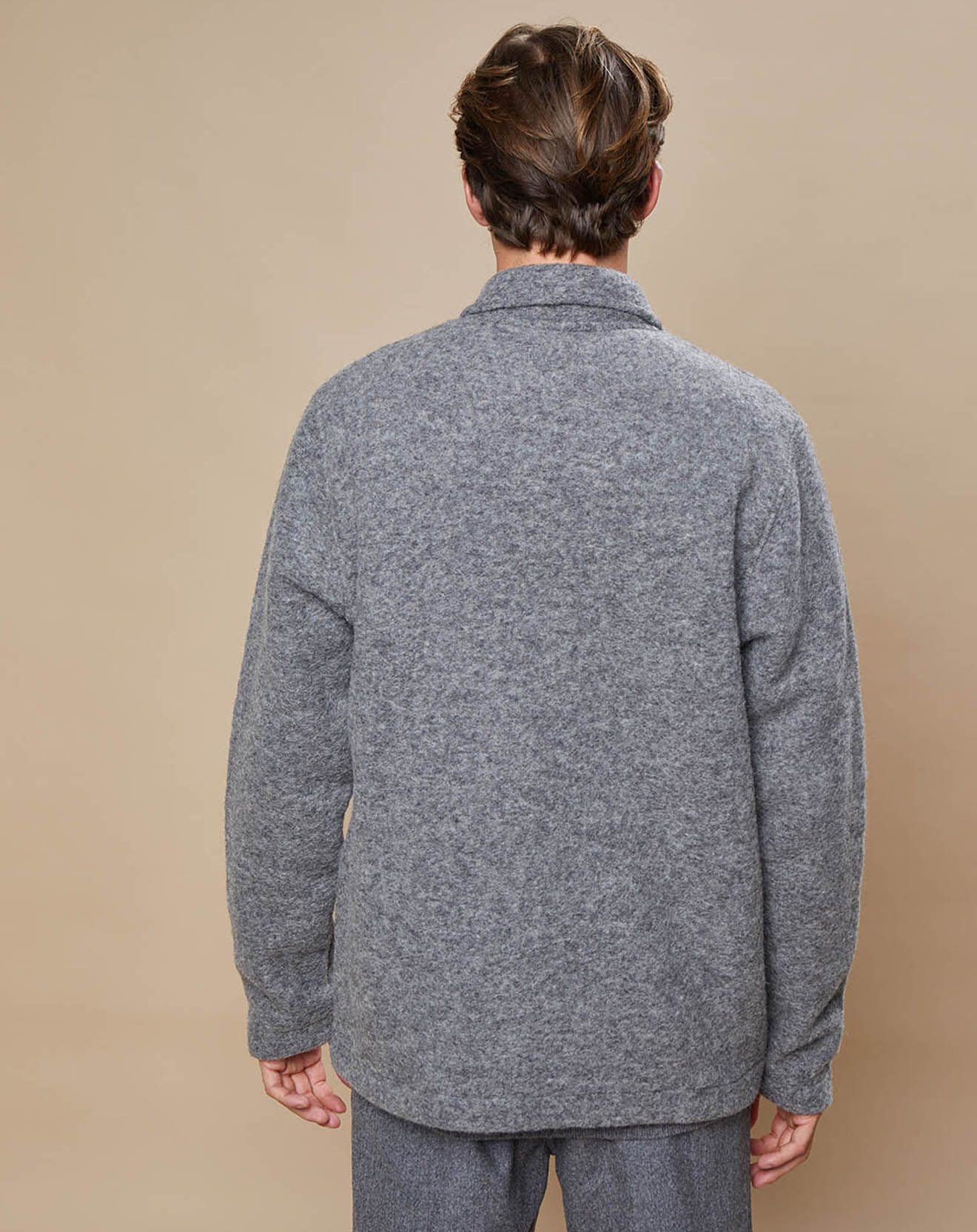 Hartford Veste en Laine mélangée Chore gris chiné