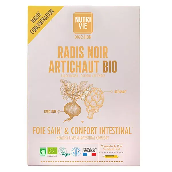 Nutrivie Rabanete Preto Orgânico com Alcachofra - 20 ampolas