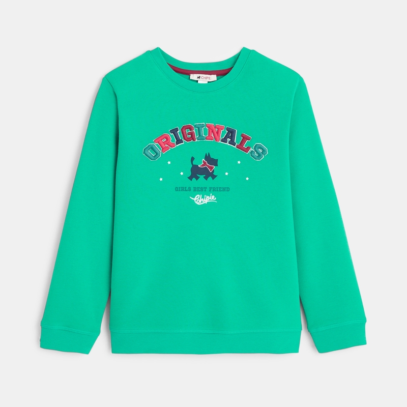 Sweat vert molleton fille Chipie