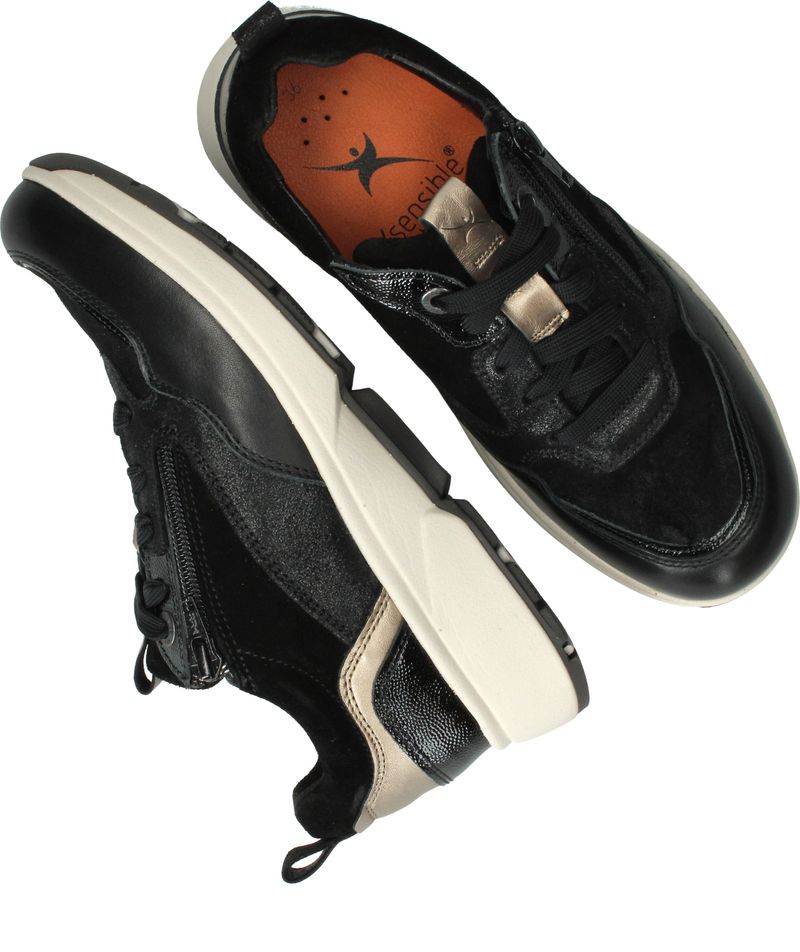 Xsensible Grenoble Stretchwalker Sneakers Zwart Dames