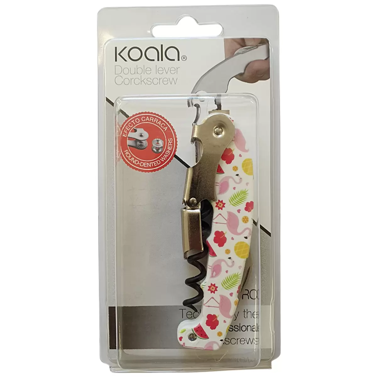 Korkenzieher Koala Retro Flamingo Bunt