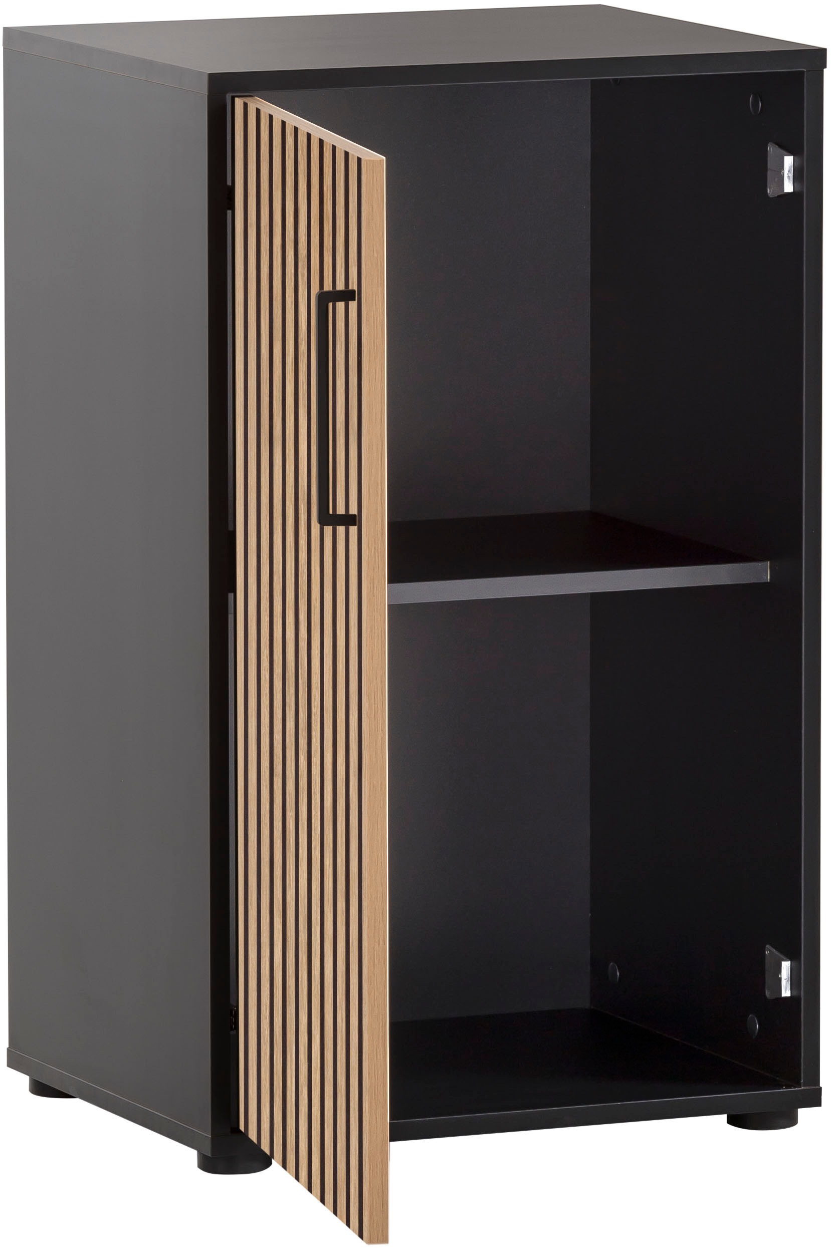welltime Aktenschrank »Hank, MADE IN GERMANY, Breite 50 cm« Tür mit Akustikprint, Metallbeschläge, Softclose-Funktion