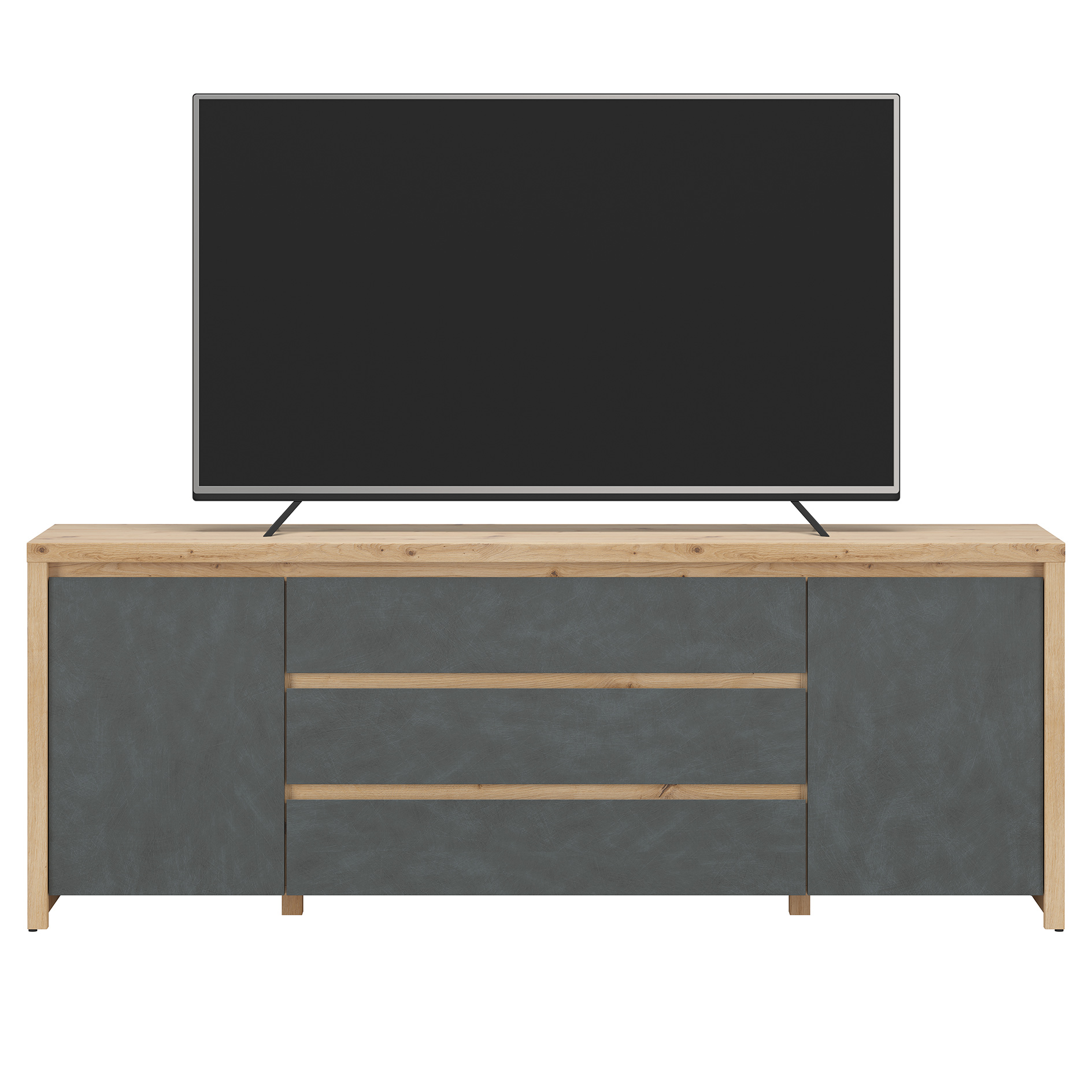 Lowboard - Artisan Eiche-Matera - 3 Schubkästen - 190 cm
