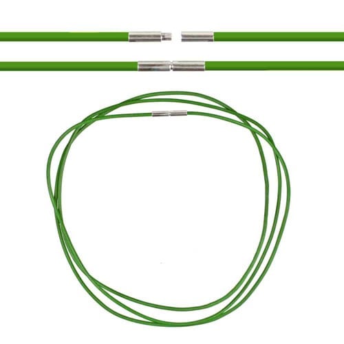 Cordon cuir 54 cm vert foncé