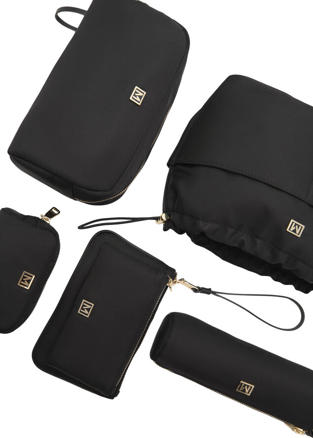 MANGO Logo double compartment coin purse Black