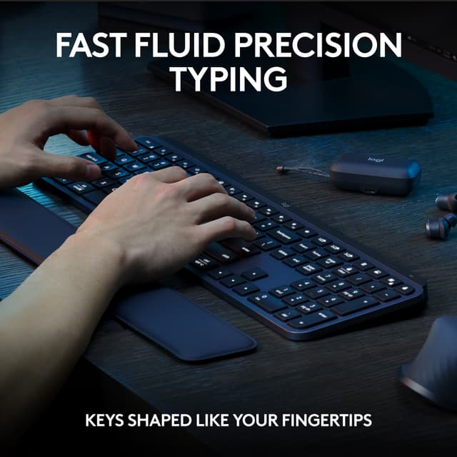 Logitech MX Keys S pakke med trådløst tastatur- og mus (graphite)
