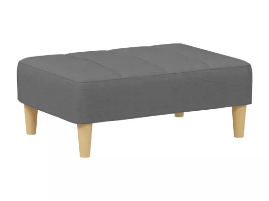Repose-pied gris foncé 77x55x31 cm tissu