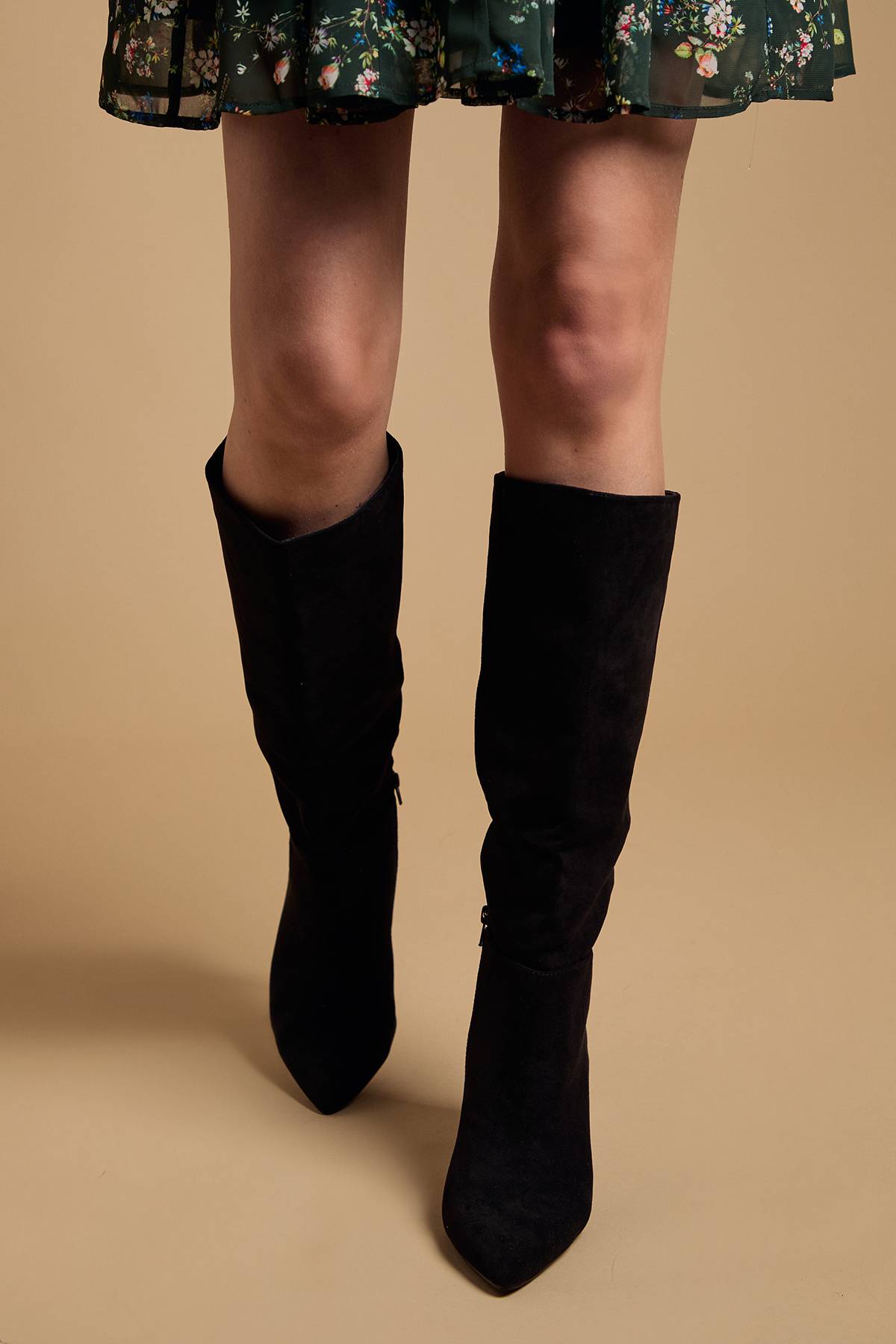 Oasis Bottes Hautes Lilian en synthétique à Bout Pointu et Talon Moyen