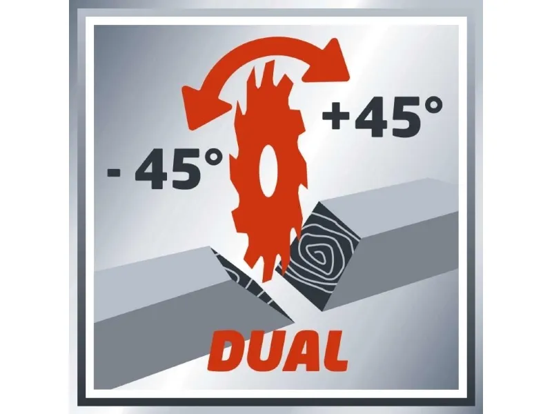 Einhell TE-SM 2534 Dual, 5100 rpm, 45°, 45°, Vekselstrøm, 1800 W, 614 mm