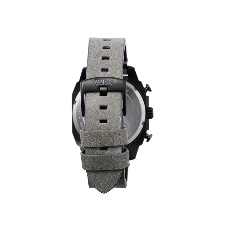 Montre AVI-8 HAWKER HUNTER Quartz Chronograph - AV-4052-03 - Bracelet cuir véritable de vachette