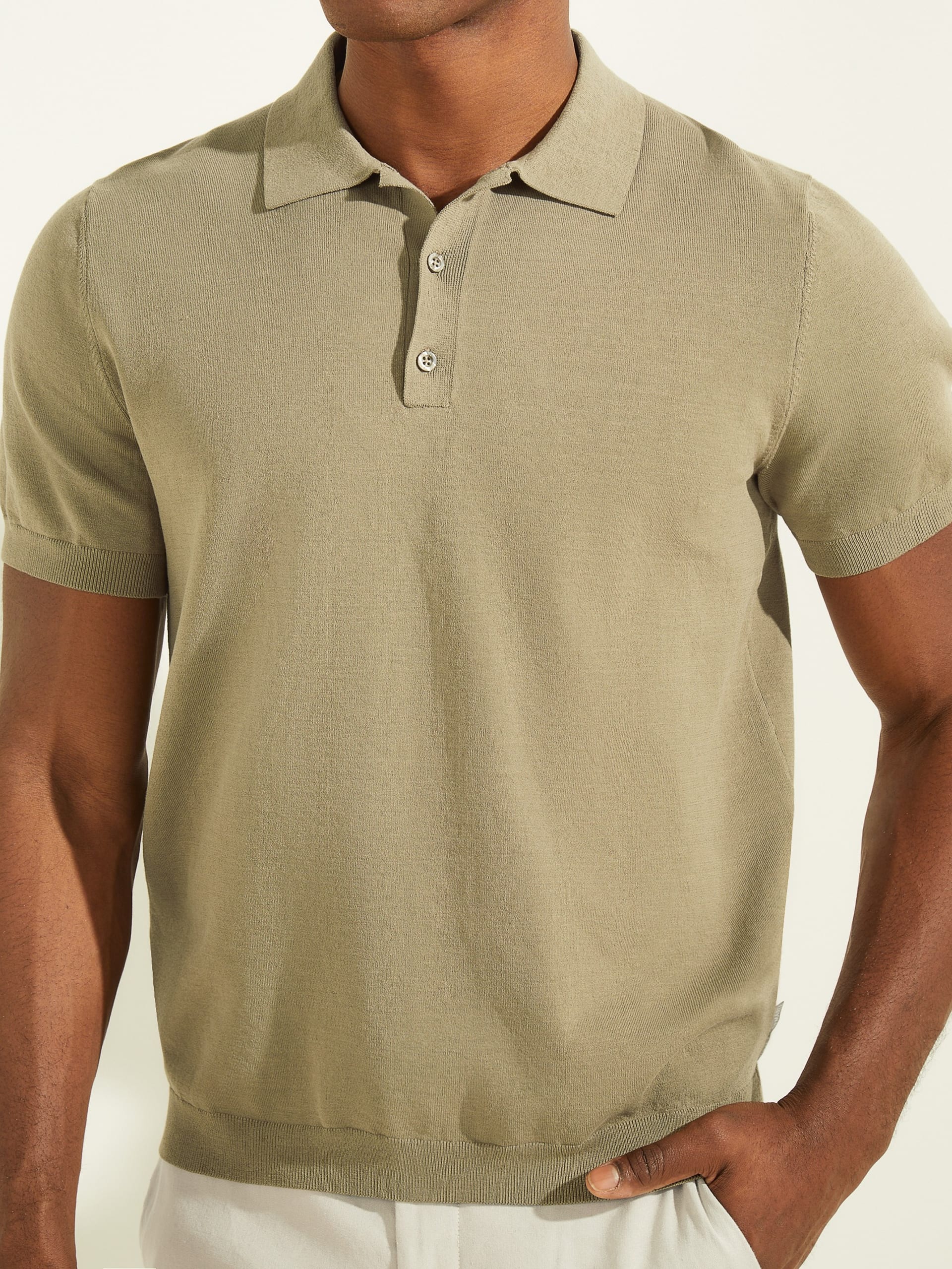 Polo de suéter de desempenho formal