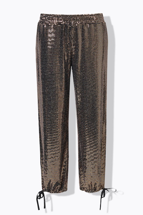 Hose, gerades Bein, Paillettenoptik, Elastikbund