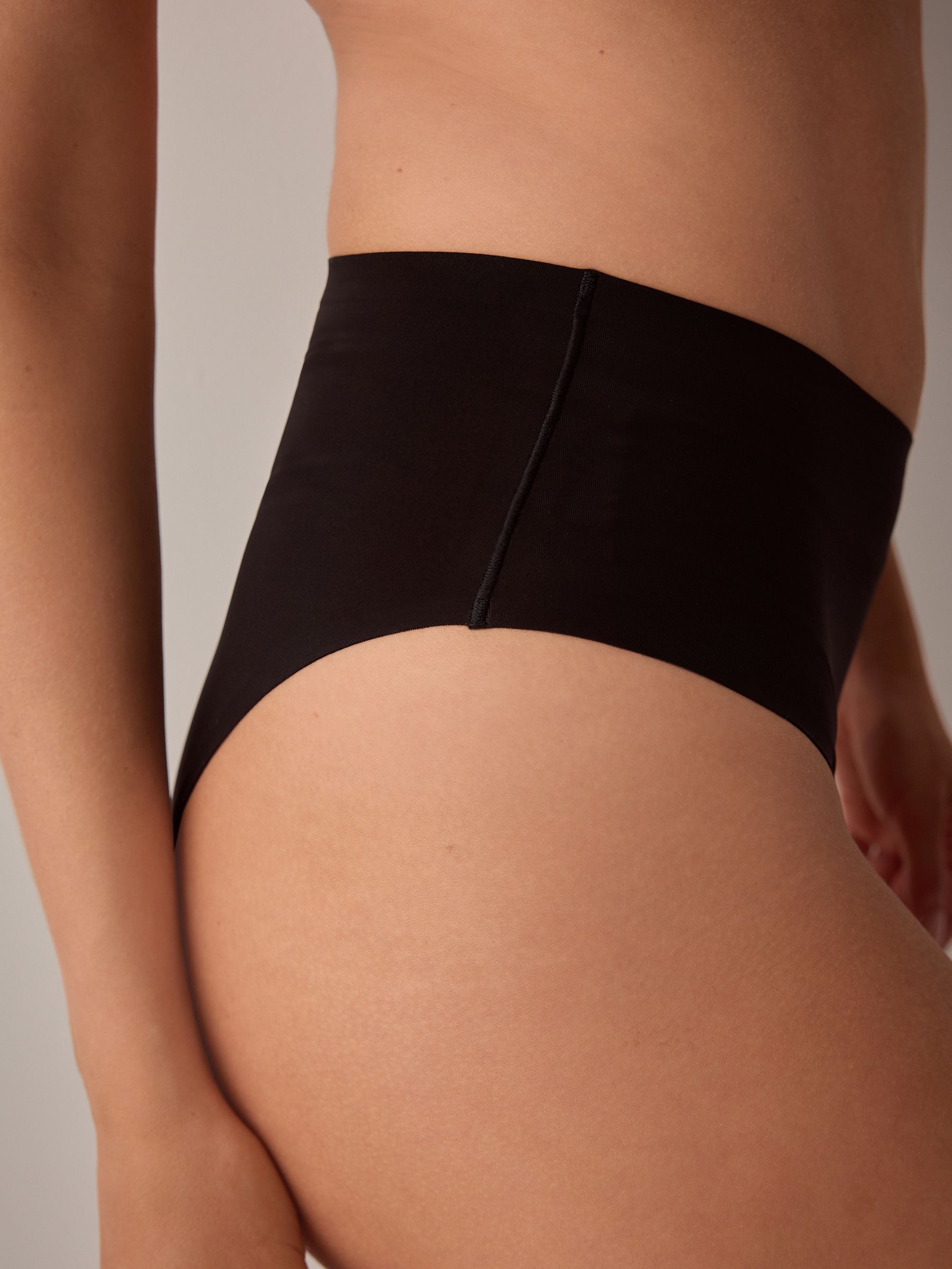 Zwart - Geen zichtbare onderbroeklijn comfortabele slips verpakking van 3