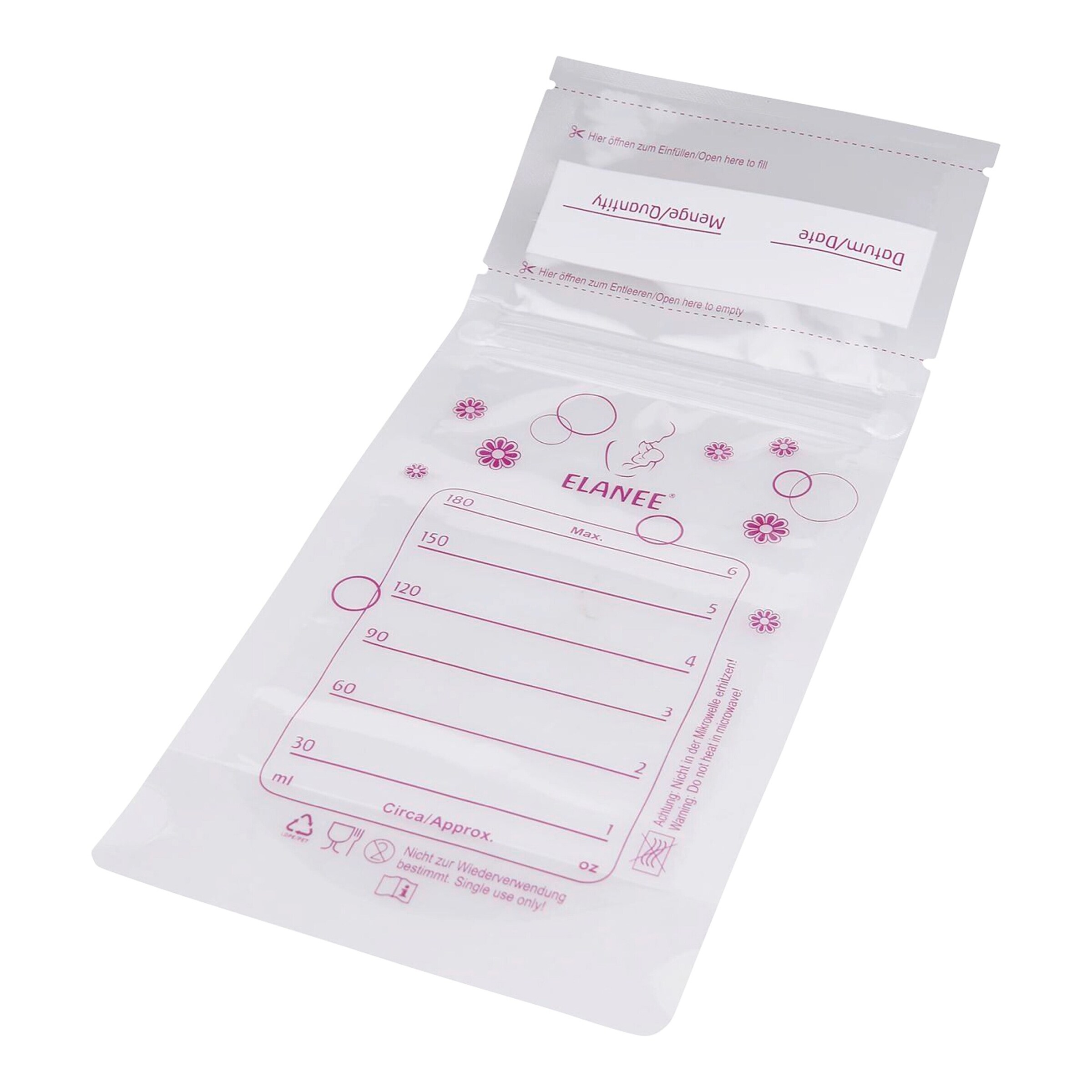 Elanee 20er-Pack Muttermilchbeutel