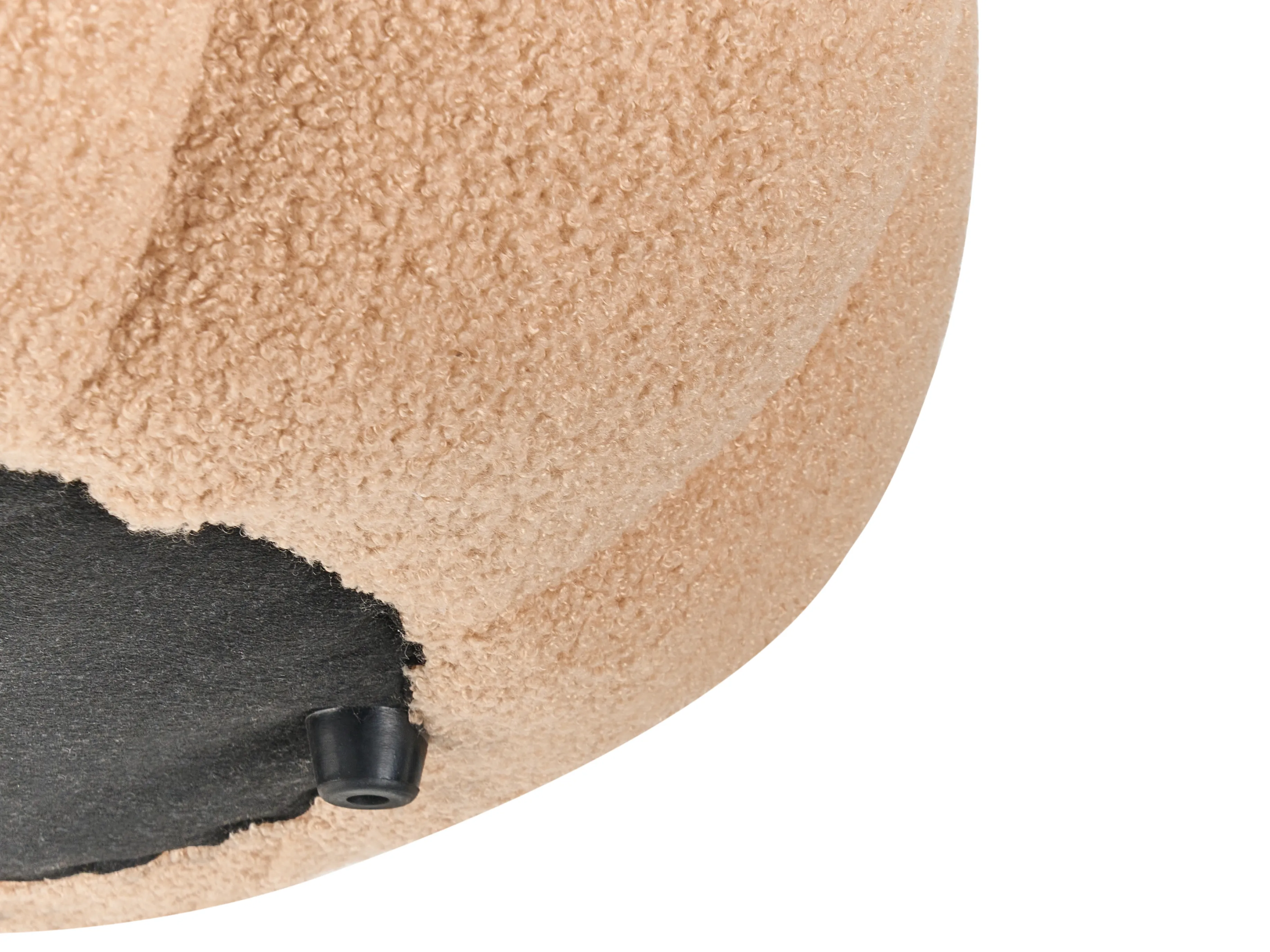 Poef BEAUFORT Bouclé Lichtbruin