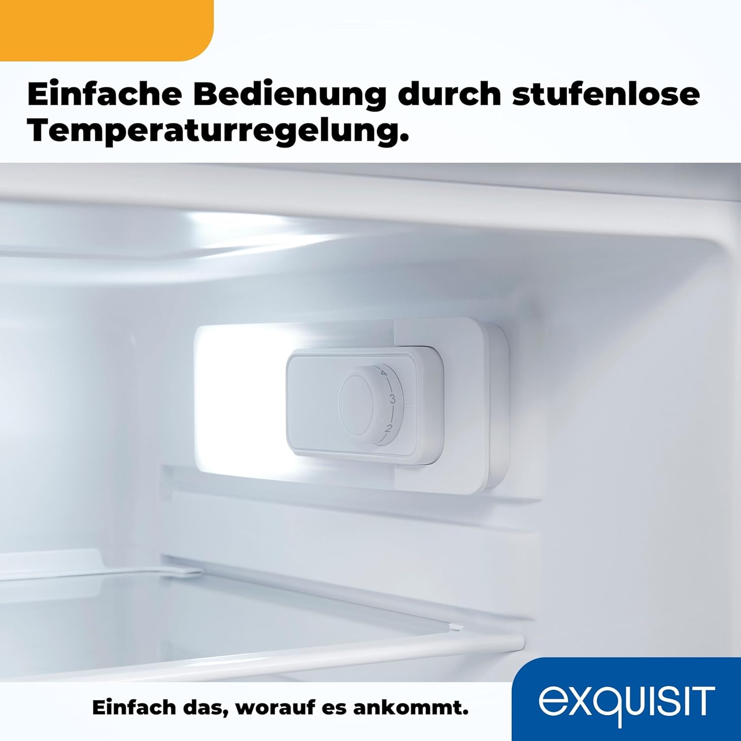Exquisit Kühlschrank KS16-V-040E weiss | insgesamt 127 l Volumen | Weiß | Freistehend | Kühlen | Glasablagen und Gemüsefach | Türanschlag wechselbar
