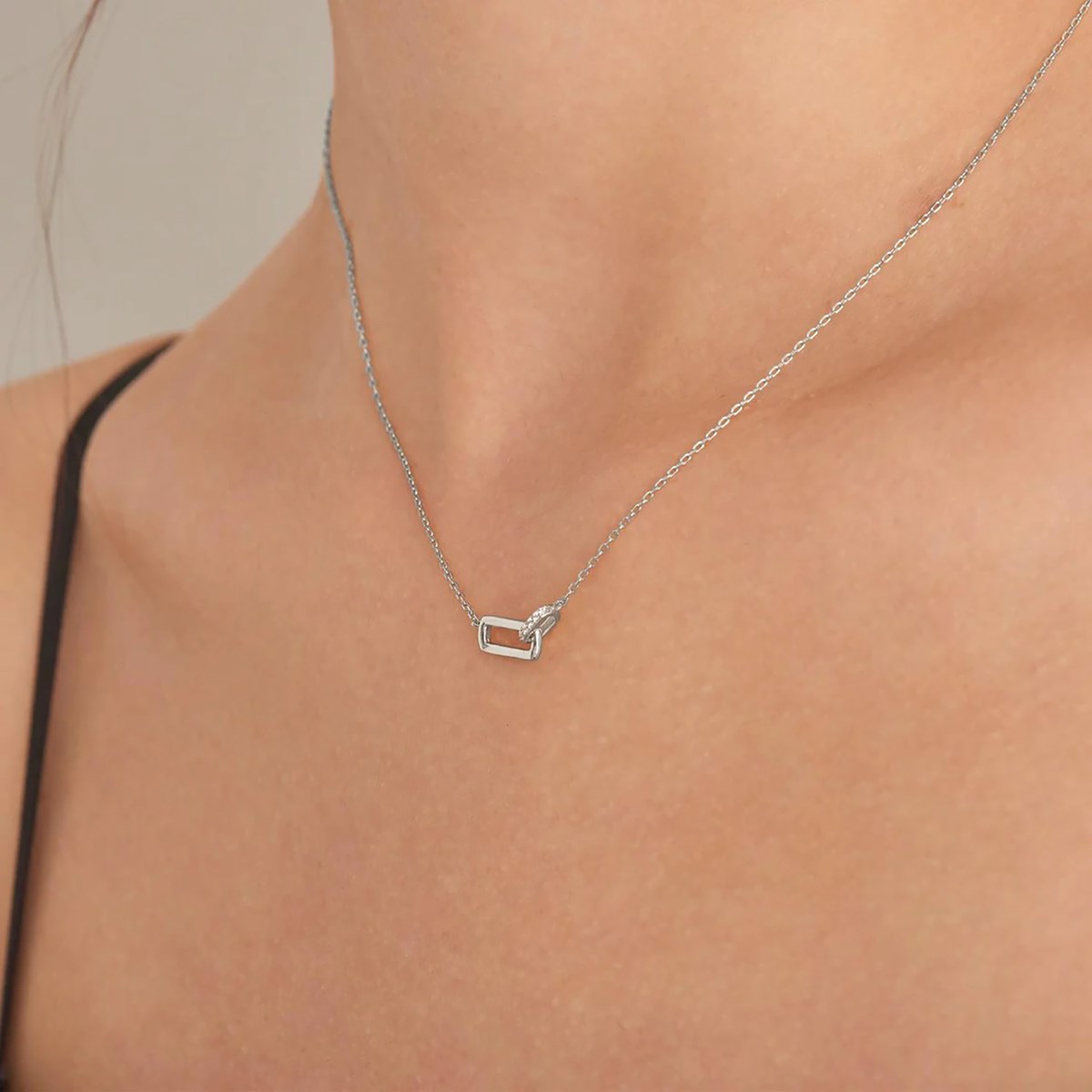 Collier Ania Haie Glam Rock Interlock argent