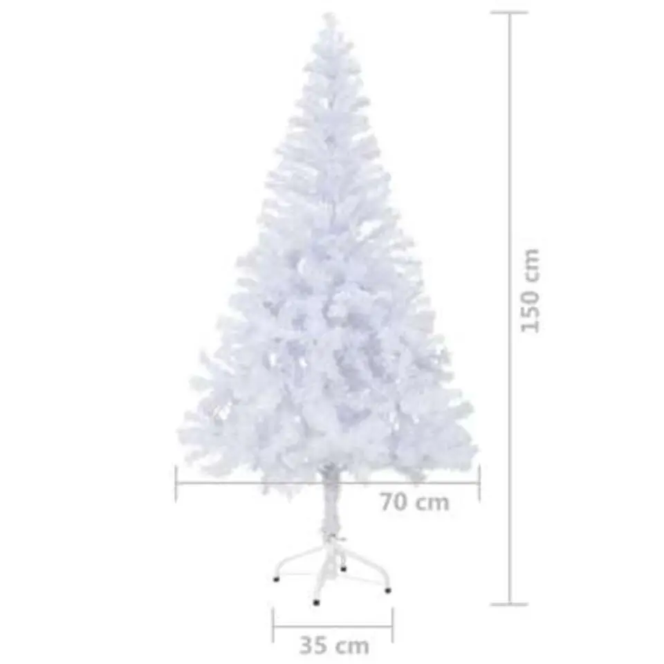 vidaXL - Kunstkerstboom - Wit - 150 x 80 cm