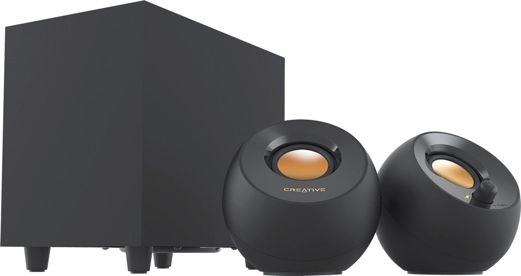 Creative 2.1 Soundsystem »Pebble Plus« 2.1 ( Lautstärkeregelung 8 W)