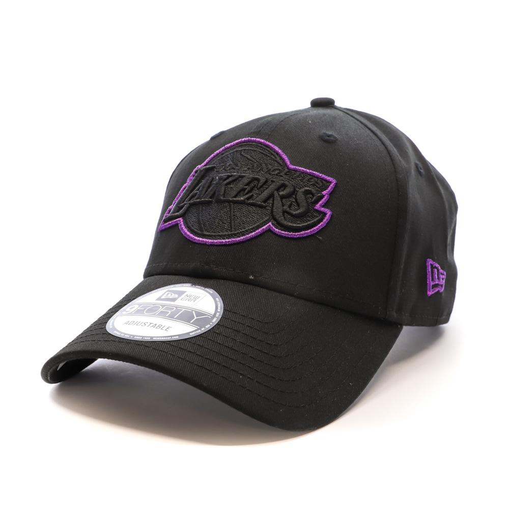 New Era Casquette Noir/Violet Homme New Era Metallic Outline Los Angeles Lakers