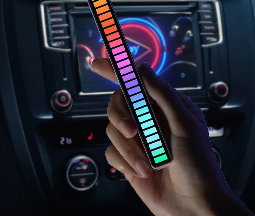 HOMTEC - USB-geluidsregellichtbalk